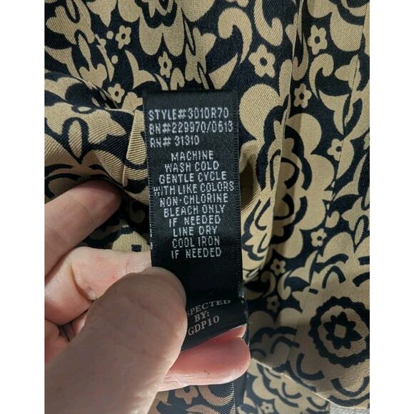 AGB Women's Tiered Black Beige Floral Brocade Bolero Jacket Cardigan 18W - Picture 5 of 6